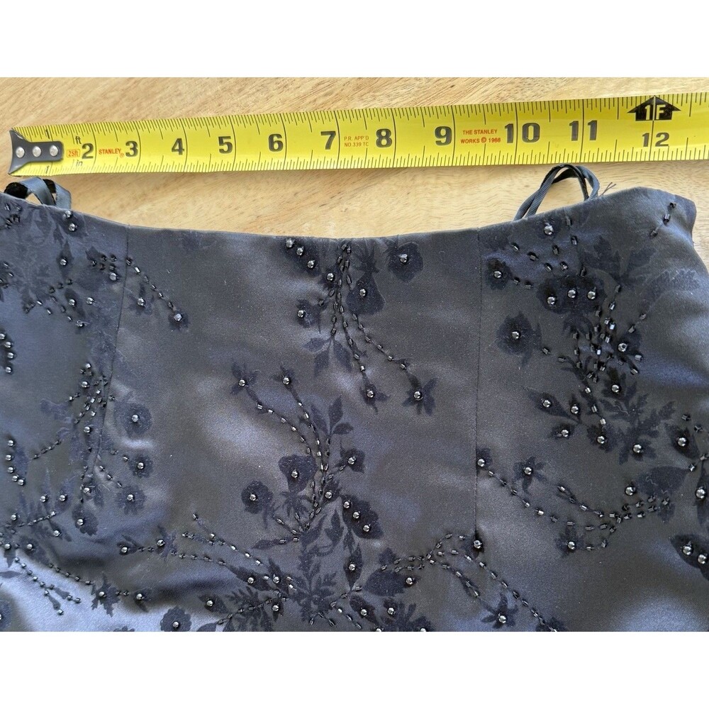 VTG Evening Skirt Black Sequin Maxi Women Sz 4 Formal Sparkly Evening Quiet Lux - Picture 4 of 15